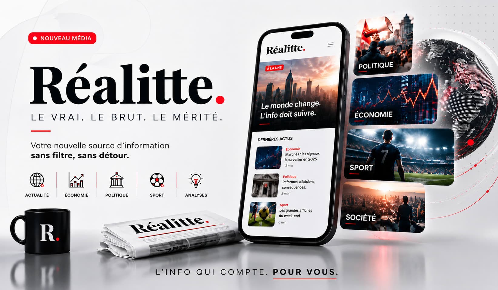 presnete le media independant et sans filtre et sans interet Realitte , on aime les gens qui reussisse et on traite l actualité on parle de se que les autre edia ne peuvent pas dire !!!