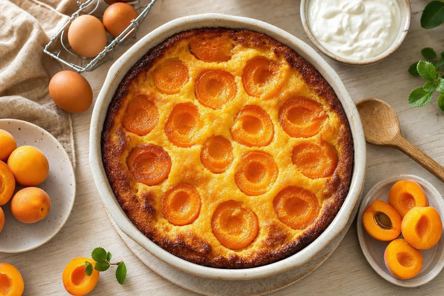 Flan aux abricots léger et protéiné : le dessert parfait de juin